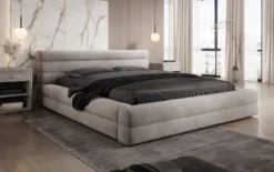 Designer Polsterbett Velana Samt mit Stauraum