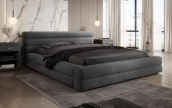 Designer Polsterbett Velana Samt mit Stauraum