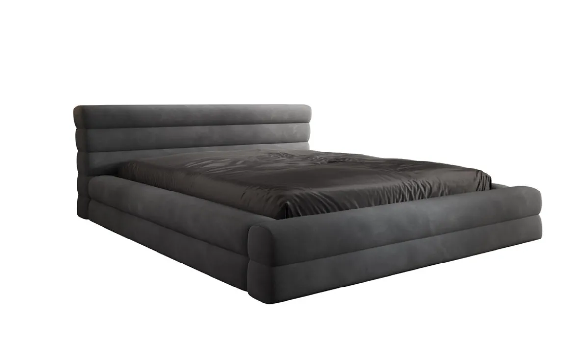 Designer Polsterbett Velana Samt mit Stauraum