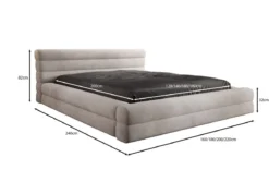 Designer Polsterbett Velana Samt mit Stauraum
