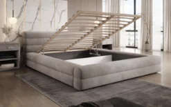 Designer Polsterbett Velana Samt mit Stauraum