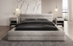 Designer Polsterbett Velana Samt mit Stauraum