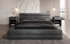 Designer Polsterbett Velana Samt mit Stauraum