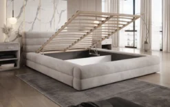 Designer Polsterbett Velana Samt mit Stauraum