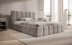 Designer Polsterbett Velaro in Cord mit Stauraum