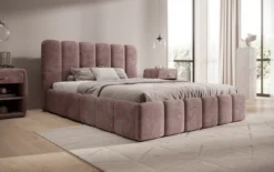 Designer Polsterbett Velaro in Cord mit Stauraum