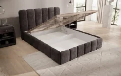 Designer Polsterbett Velaro in Cord mit Stauraum