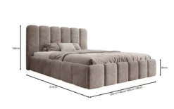Designer Polsterbett Velaro in Cord mit Stauraum