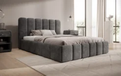 Designer Polsterbett Velaro in Cord mit Stauraum