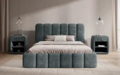 Designer Polsterbett Velaro in Cord mit Stauraum