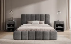 Designer Polsterbett Velaro in Cord mit Stauraum