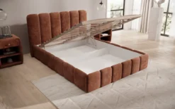 Designer Polsterbett Velaro in Cord mit Stauraum
