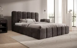 Designer Polsterbett Velaro in Cord mit Stauraum