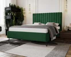 Designer Polsterbett Veleria in Samt ohne Stauraum