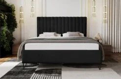 Designer Polsterbett Veleria in Samt ohne Stauraum