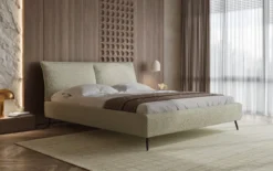 Designer Polsterbett Zoe Bouclé mit Stauraum