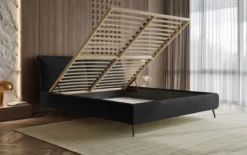 Designer Polsterbett Zoe Bouclé mit Stauraum