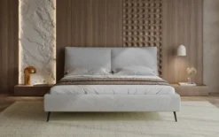 Designer Polsterbett Zoe Bouclé mit Stauraum