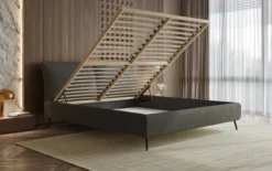 Designer Polsterbett Zoe Bouclé mit Stauraum