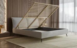 Designer Polsterbett Zoe Bouclé mit Stauraum