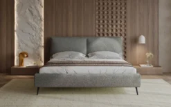 Designer Polsterbett Zoe Bouclé mit Stauraum