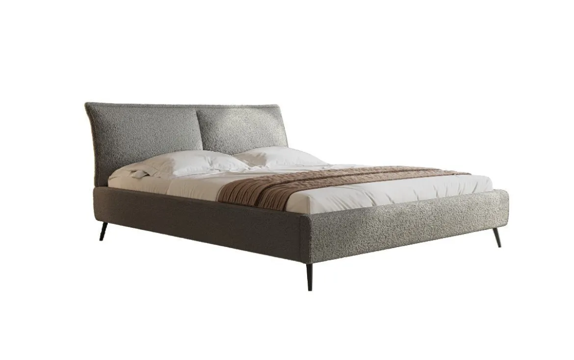 Designer Polsterbett Zoe Bouclé mit Stauraum