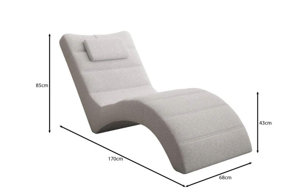 Designer Relax-Liege Leon in Bouclé