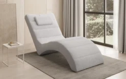 Designer Relax-Liege Leon in Bouclé