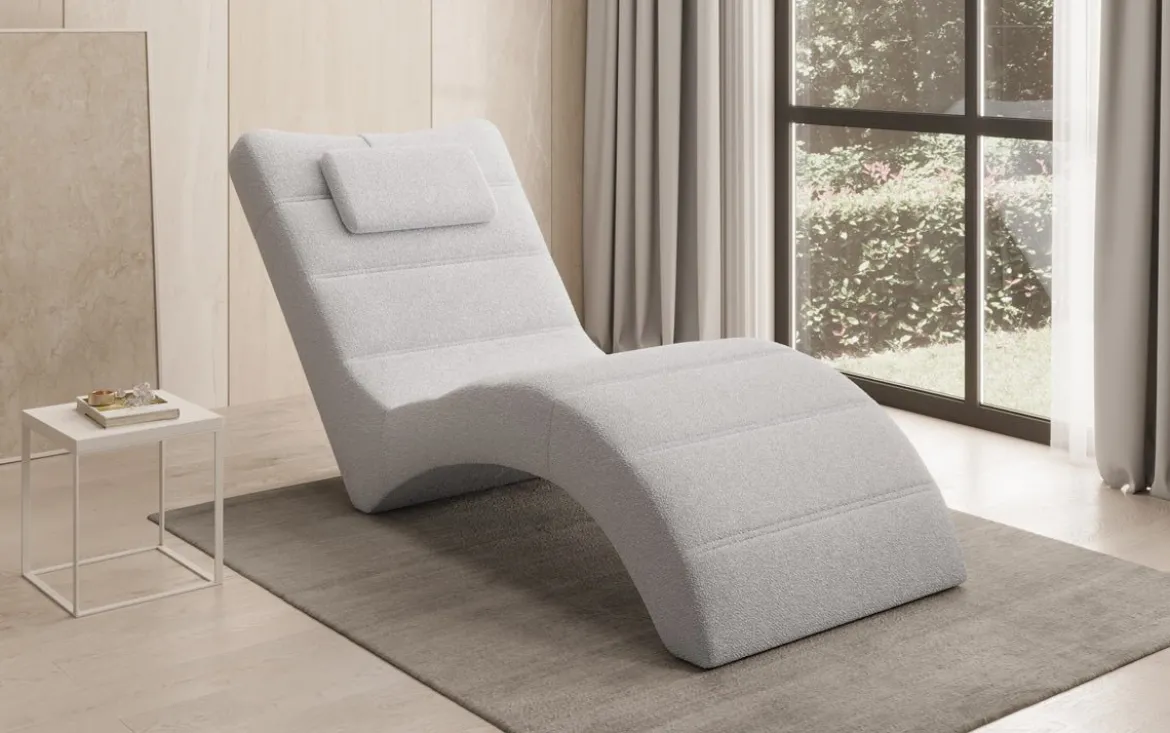 Designer Relax-Liege Leon in Bouclé