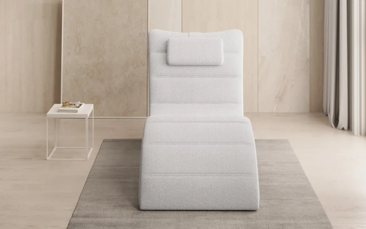 Designer Relax-Liege Leon in Bouclé