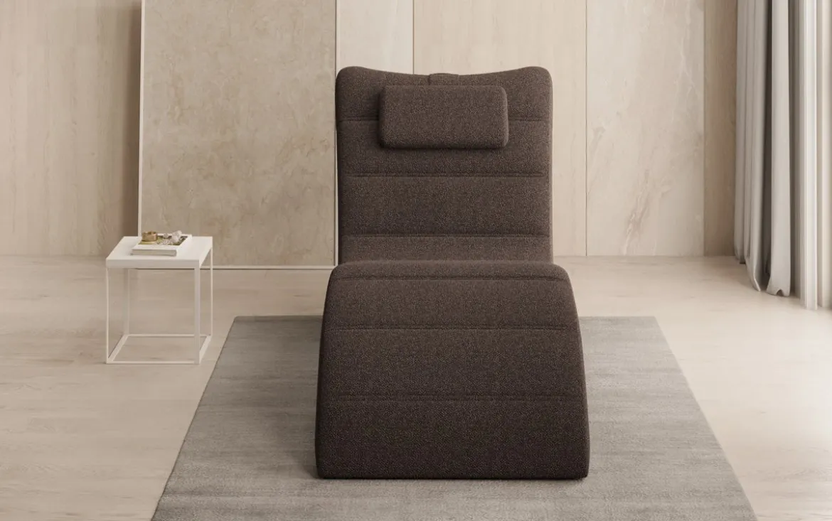 Designer Relax-Liege Leon in Bouclé