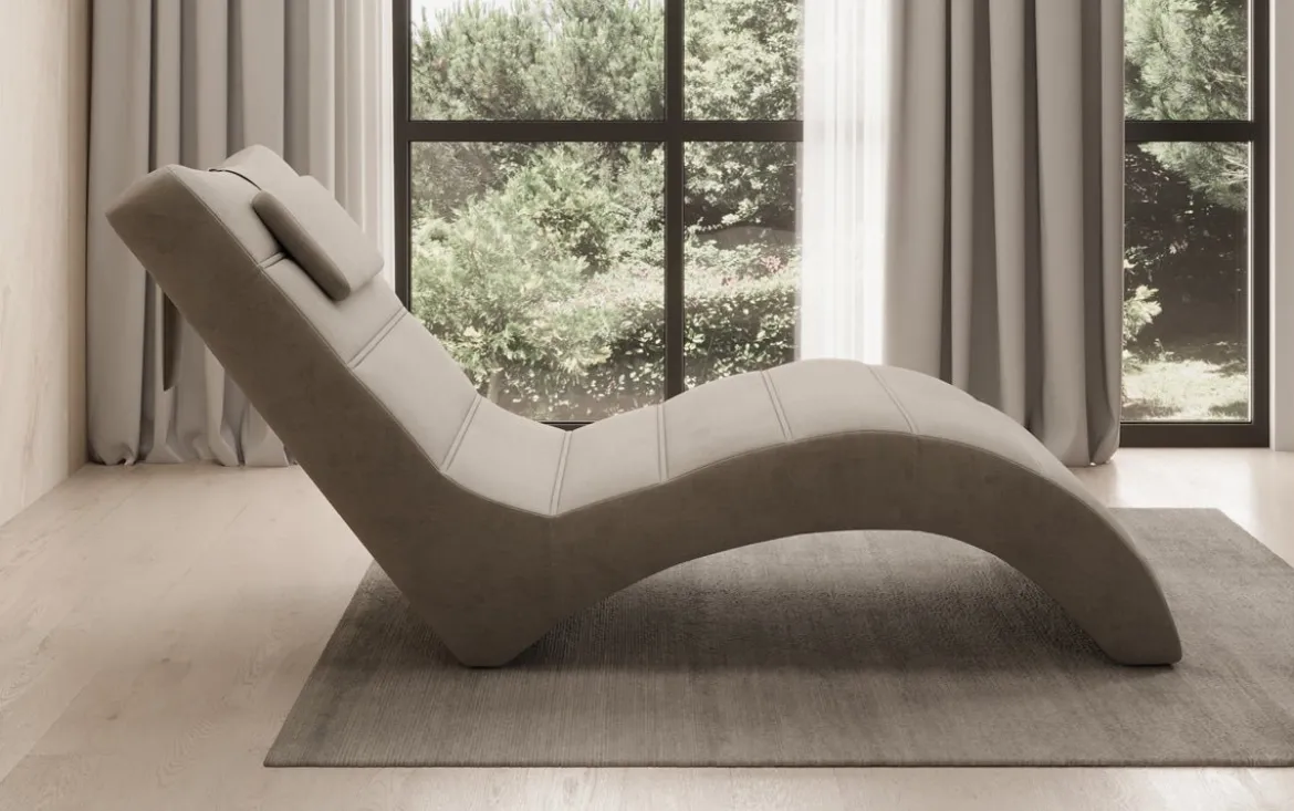 Designer Relax-Liege Leon in Samt