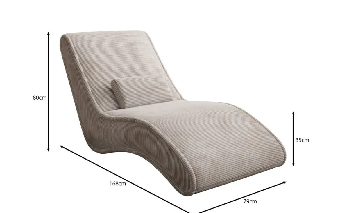 Designer Relax-Liege Lunaris 80 in Cord