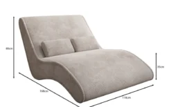 Designer Relax-Liege Lunaris 120 in Cord