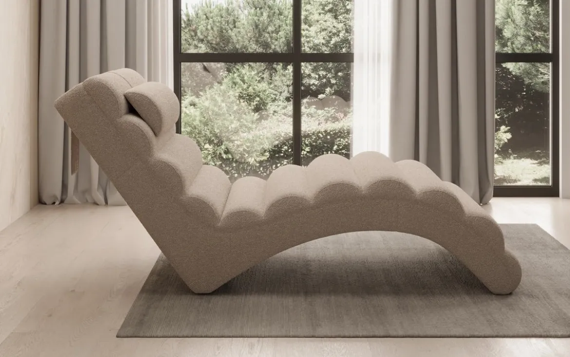 Designer Relax-Liege Malina in Bouclé