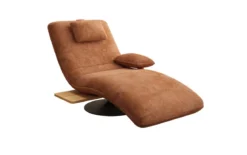 Designer Relax-Liege Velor Cord mit Drehfunktion und Beistelltisch