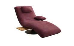 Designer Relax-Liege Velor Samt mit Drehfunktion und Beistelltisch