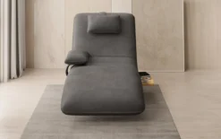 Designer Relax-Liege Velor Samt mit Drehfunktion und Beistelltisch