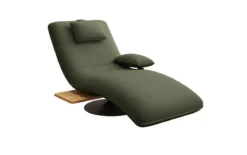 Designer Relax-Liege Velor Stoff mit Drehfunktion und Beistelltisch
