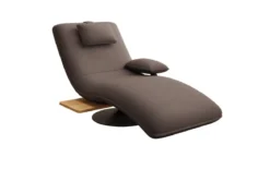 Designer Relax-Liege Velor Stoff mit Drehfunktion und Beistelltisch
