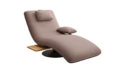 Designer Relax-Liege Velor Stoff mit Drehfunktion und Beistelltisch