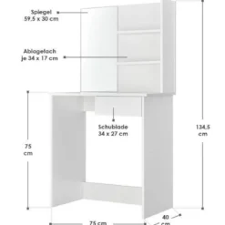 Designer Schminktisch Charme (inkl. Spiegel)
