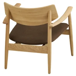 Designer Sessel Agnar Set mit Beistellhocker aus Eiche