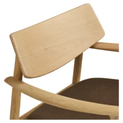 Designer Sessel Agnar Set mit Beistellhocker aus Eiche