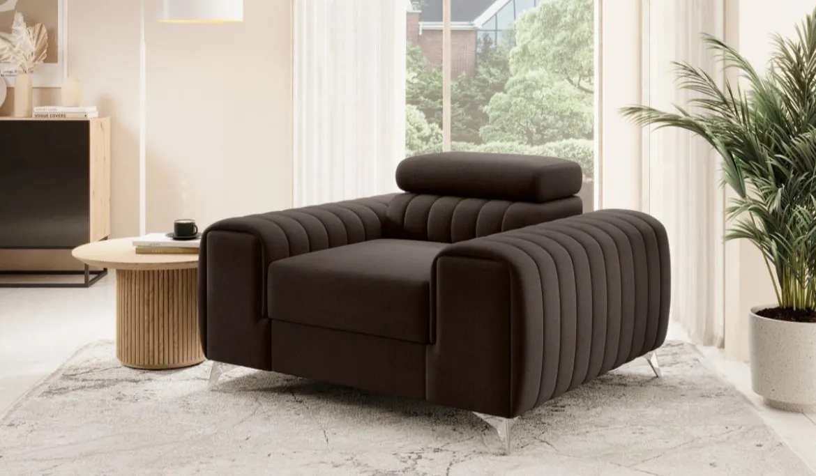 Designer Sessel Linuro mit verstellbarer Kopflehne