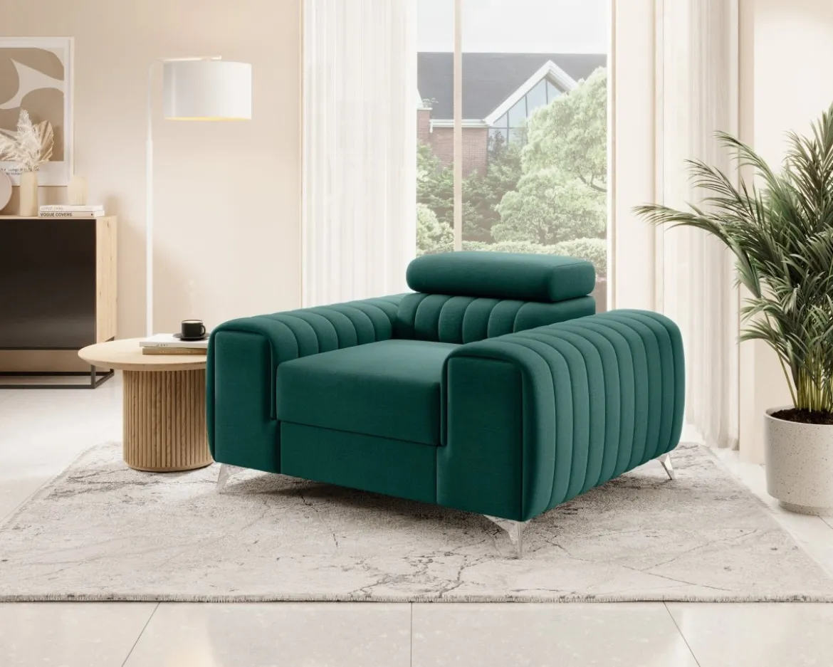 Designer Sessel Linuro mit verstellbarer Kopflehne