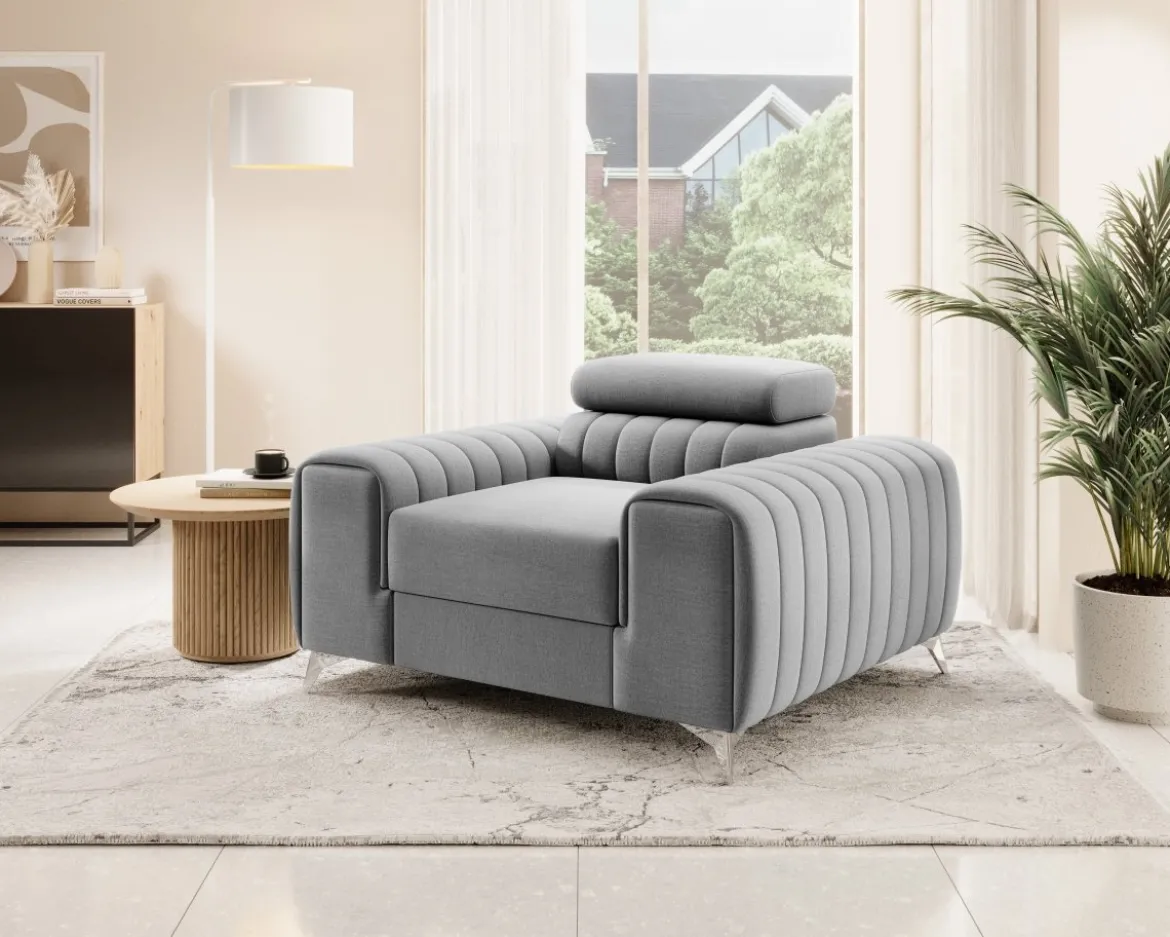 Designer Sessel Linuro mit verstellbarer Kopflehne