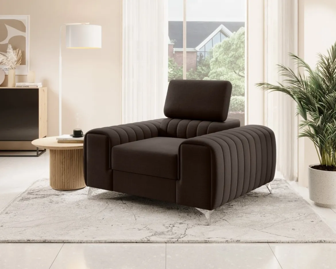 Designer Sessel Linuro mit verstellbarer Kopflehne