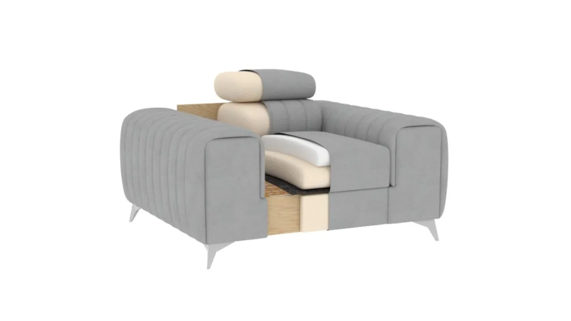 Designer Sessel Linuro mit verstellbarer Kopflehne