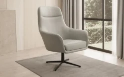 Designer Sessel Ren 360° Drehfunktion in Echtleder